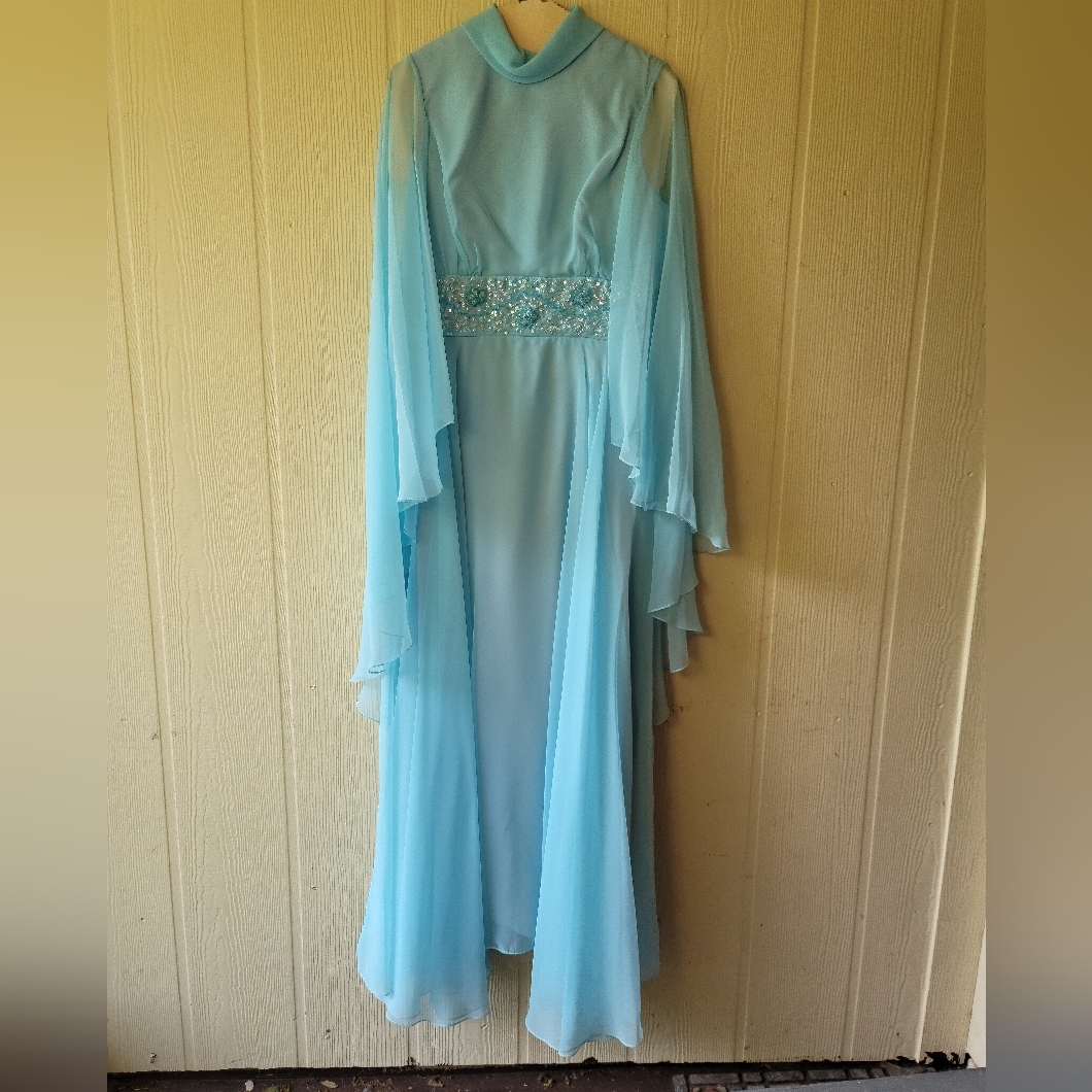 Blue Sequin & Chiffon Mother In Law Or Mother Of The Bride Formal Dress Prom
